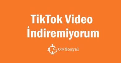 TikTok Video İndiremiyorum