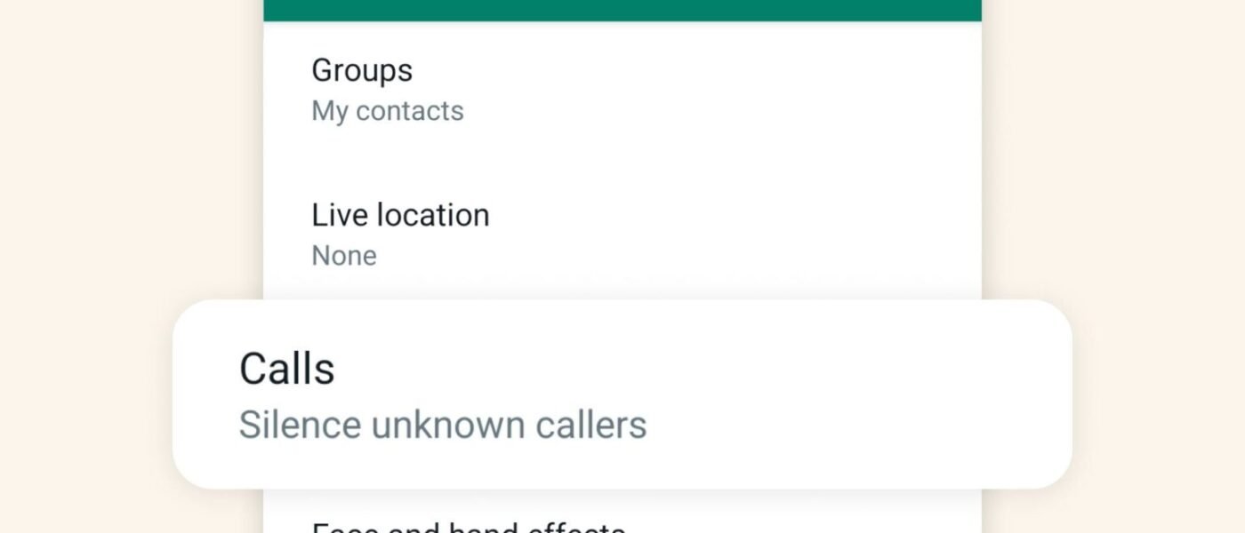 Whatsapp bilinmeyen numaraları sessize alma