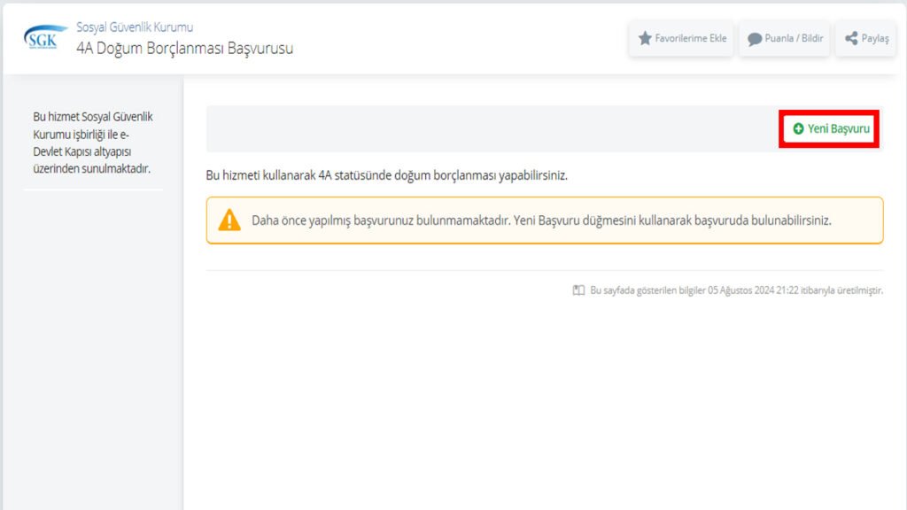 e-Devlet üzerinden Doğum Borçlanması nasıl gerçekleştirilir?