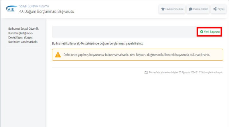 e-Devlet üzerinden Doğum Borçlanması nasıl gerçekleştirilir?