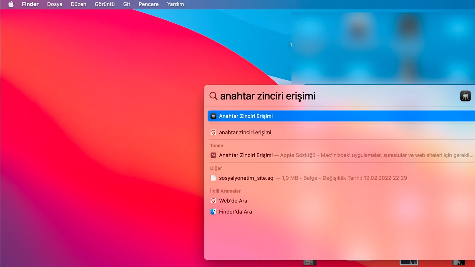 Wi-Fi şifresi öğrenme (Mac)