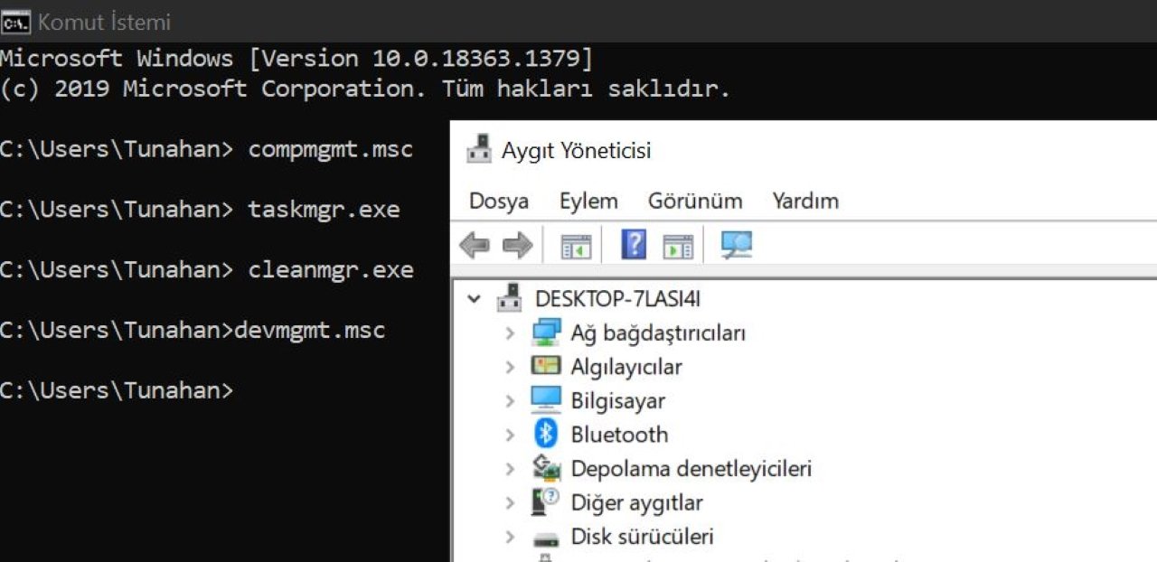 cmd komutları