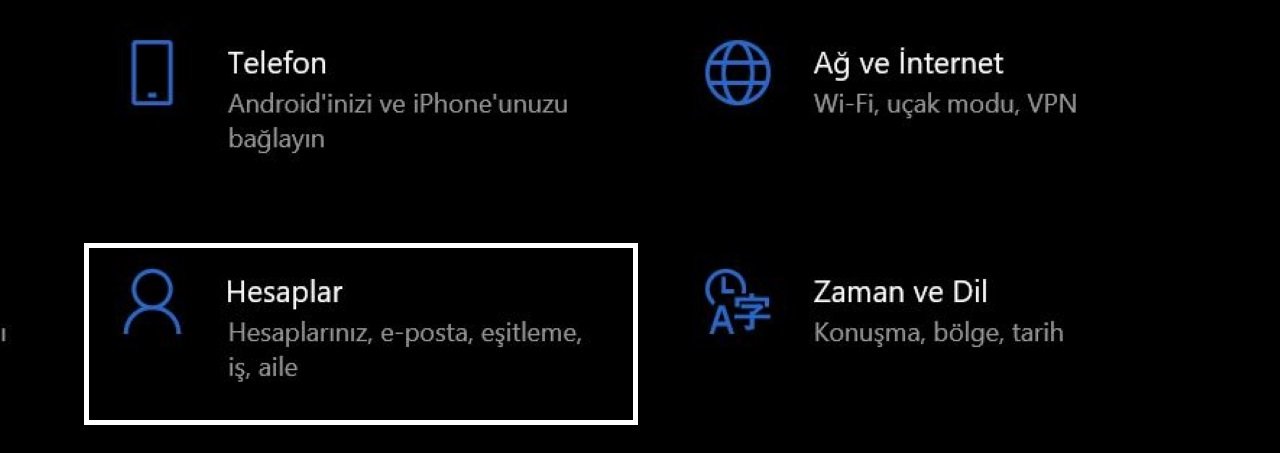 bilgisayara şifre koyma