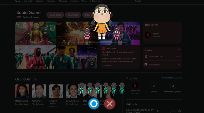 Google'dan Squid Game Tutkunlarına Gizli Oyun Sürprizi!