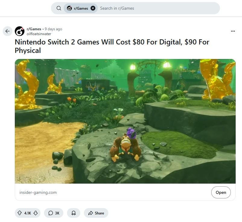 90 Dolarlık Switch 2 Oyunları Hakkındaki Karışıklık, İnternetin Ne Kadar Kırılgan Olduğunu Gözler Önüne Seriyor