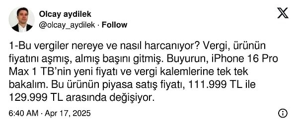 iPhone Neden Bu Kadar Pahalı? iPhone 16 Pro Max fiyat hesaplaması 👇