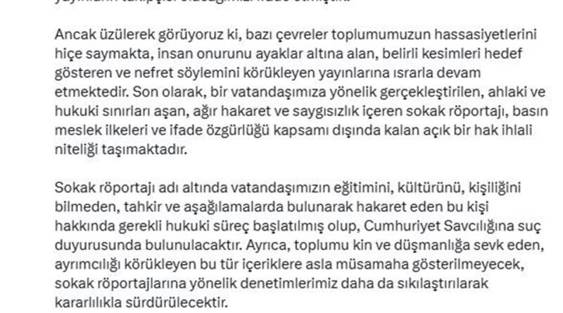 RTÜK'ten 'Sokak Kedisi' Hesabının Sahibi Ebru Uzun Oruç Hakkında Suç Duyurusu - Son Dakika Türkiye Haberleri