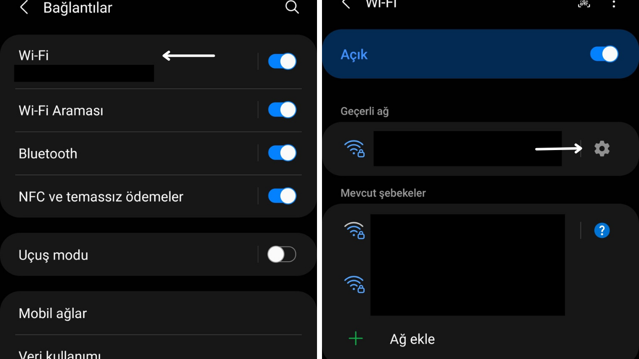 Wi-Fi şifresi öğrenme