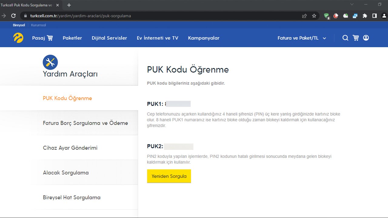 puk kodu öğrenme 2022 turkcell