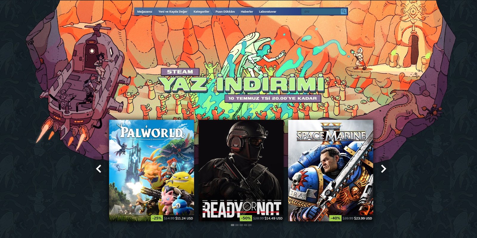 Steam Yaz İndirimleri başladı! %95'e varan fırsatlar