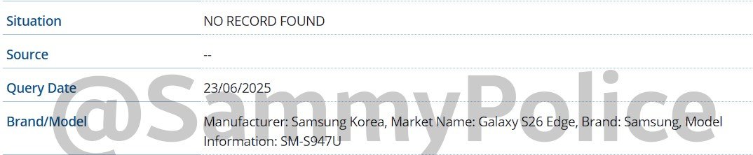 Galaxy S26 Edge ve S26 Ultra, GSMA veritabanında görüldü