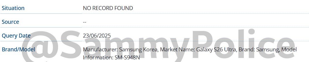Galaxy S26 Edge ve S26 Ultra, GSMA veritabanında görüldü
