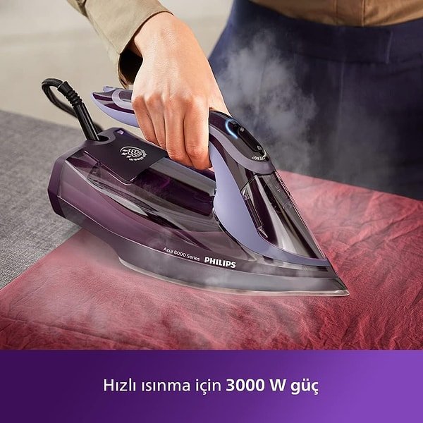 Philips Azur Buharlı Ütü 8000 Serisi, en iyi ütü markası arayanlar için dikkat çeken bir seçenek. OptimalTemp teknolojisi sayesinde tüm ütülenebilir kumaşlarda sıfır yanık garantisi sunuyor.