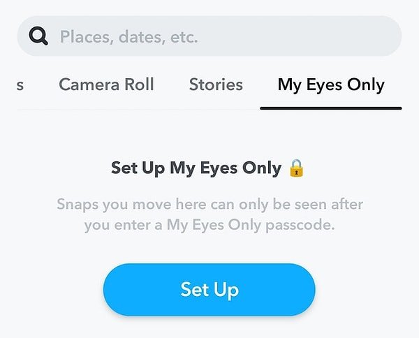 1. "My Eyes Only" özelliğiyle Snapchat gizli bir klasöre sahip. 🔐