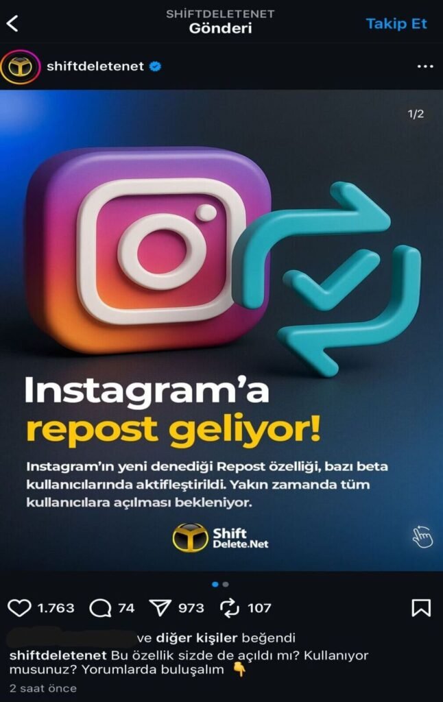 Instagram, Yeni Repost Özelliğini Duyurdu! - ShiftDelete.Net