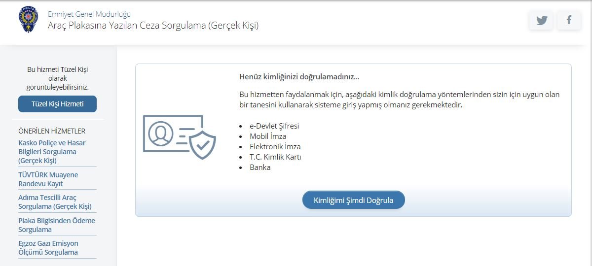 Trafik cezası sorgulama işlemi adım adım