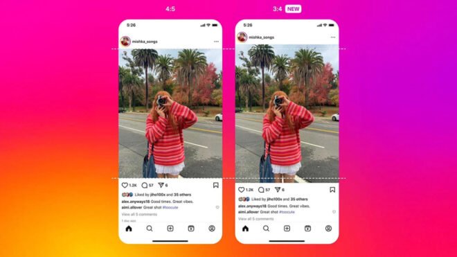 Instagram, artık 3:4 en-boy oranındaki fotoğrafları da destekliyor!