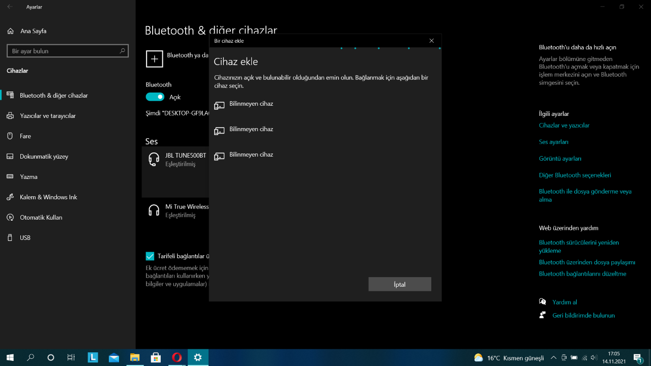 Bluetooth eşleştirme