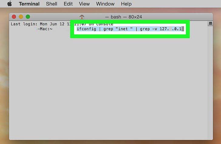 MacOS IP adresi sorgulama