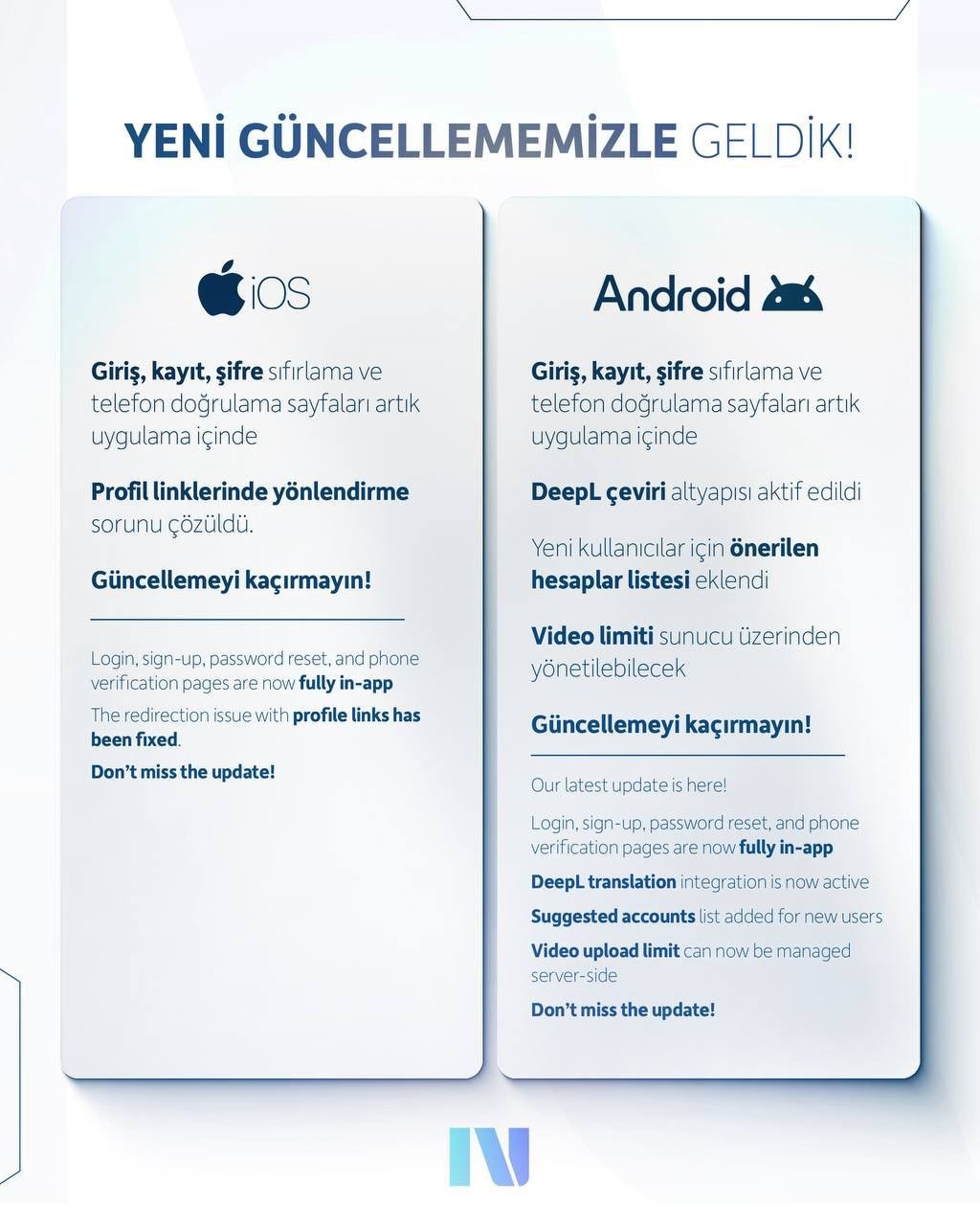 Next Sosyal güncellendi: Yeni özellikler neler?