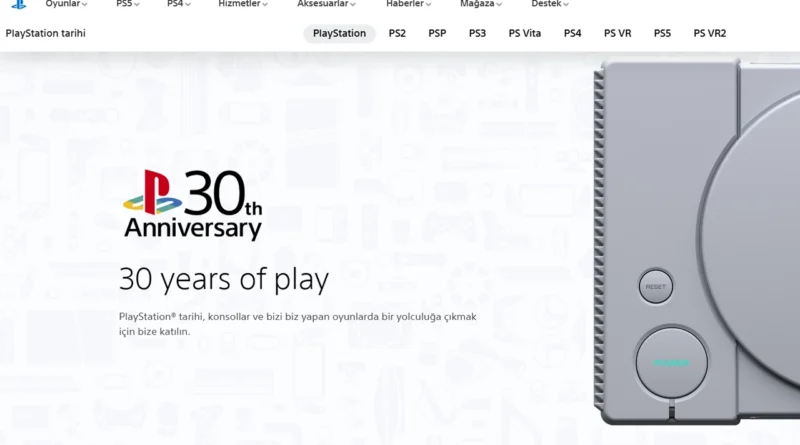 Sony, 30 Yaşındaki PlayStation İçin Özel Bir İnternet Sitesi Açtı!