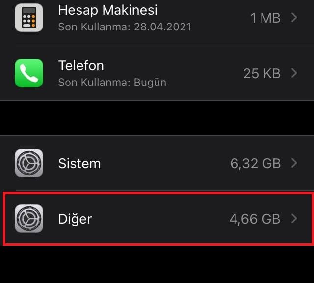 iphone depolama alanı boşaltma