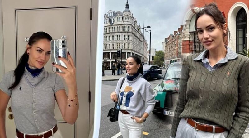 Fahriye Evcen'in Londra Tatilinden Yeni Görüntüler