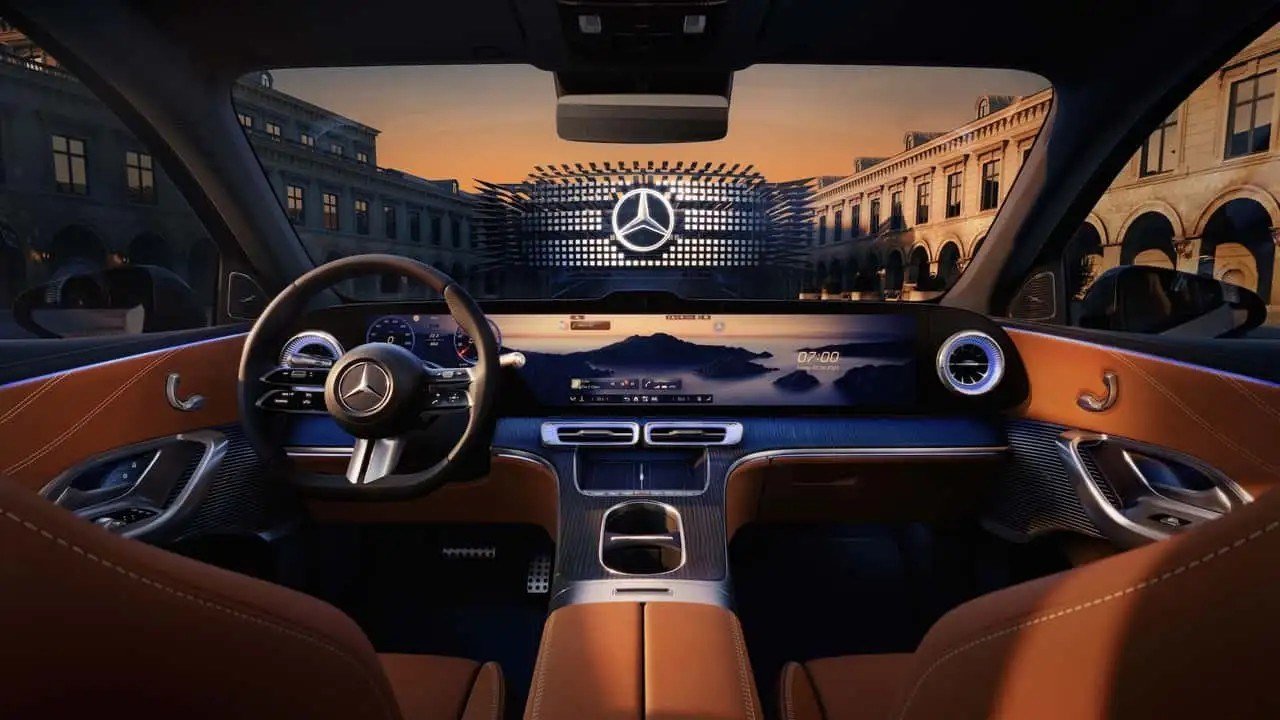 Mercedes, elektrikli GLC'nin 39 inçlik devasa ekranını sergiledi