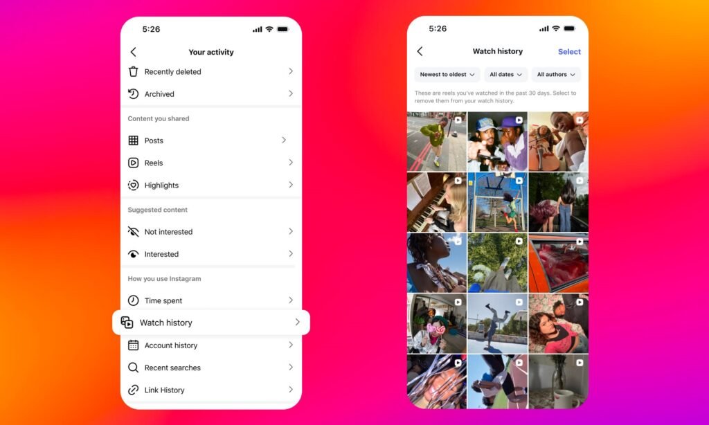 Instagram Reels İzleme Geçmişi Özelliği Artık Kullanımda!