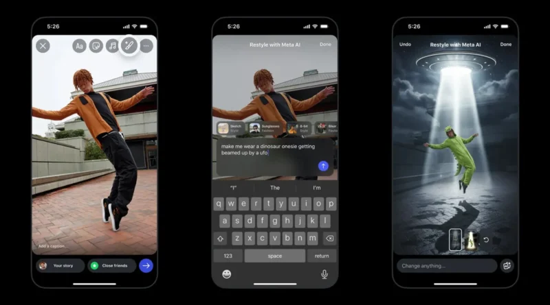 Instagram'dan Yapay Zeka Tabanlı Düzenleme Aracı: Restyle