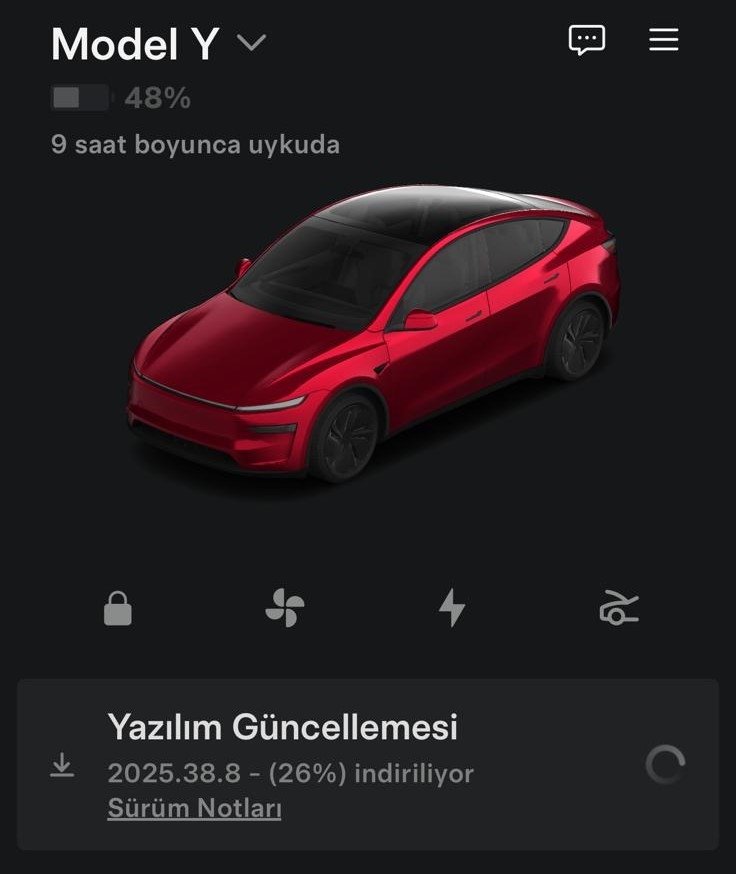 Tesla 2025.38.8 güncellemesi