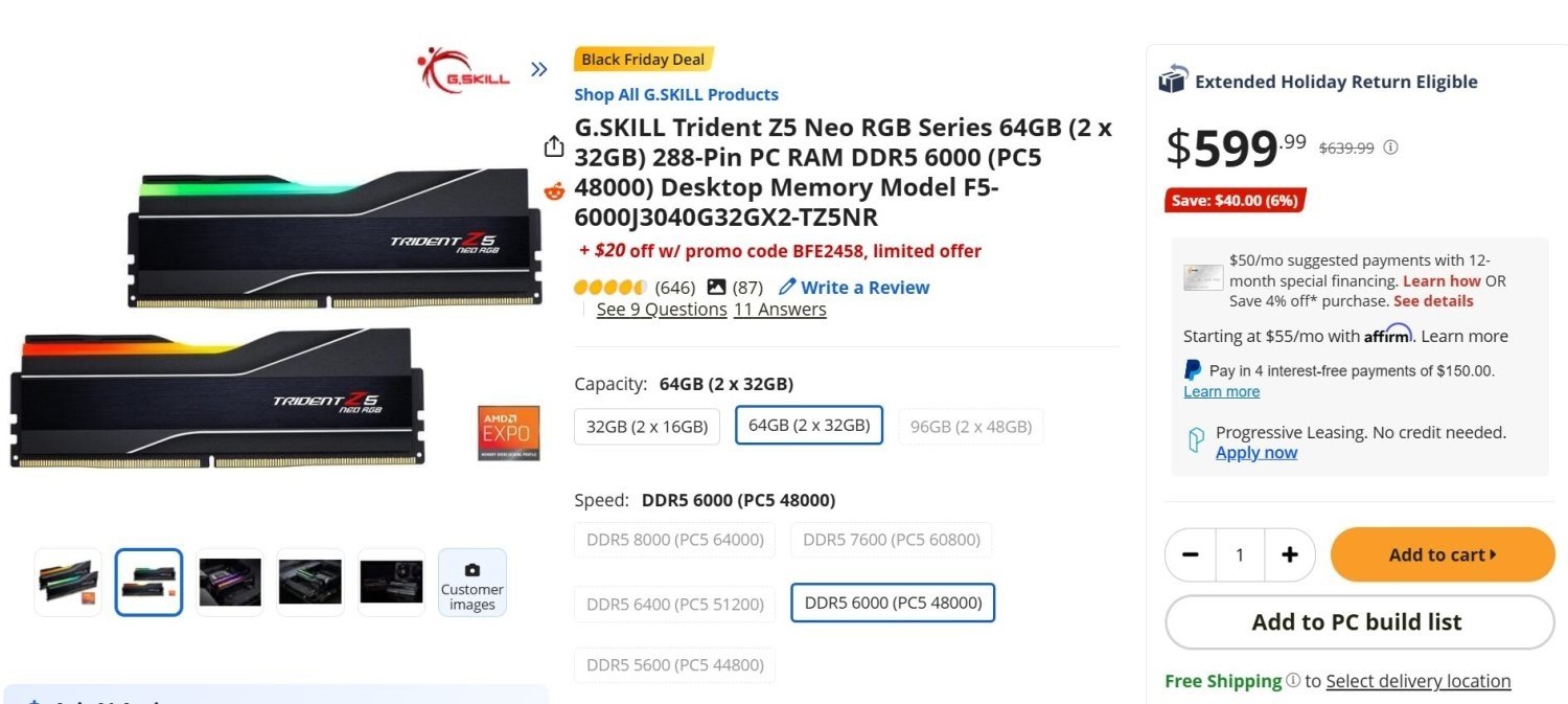 RAM fiyatları kontrolden çıktı: DDR5 RAM’ler artık PS5’ten pahalı