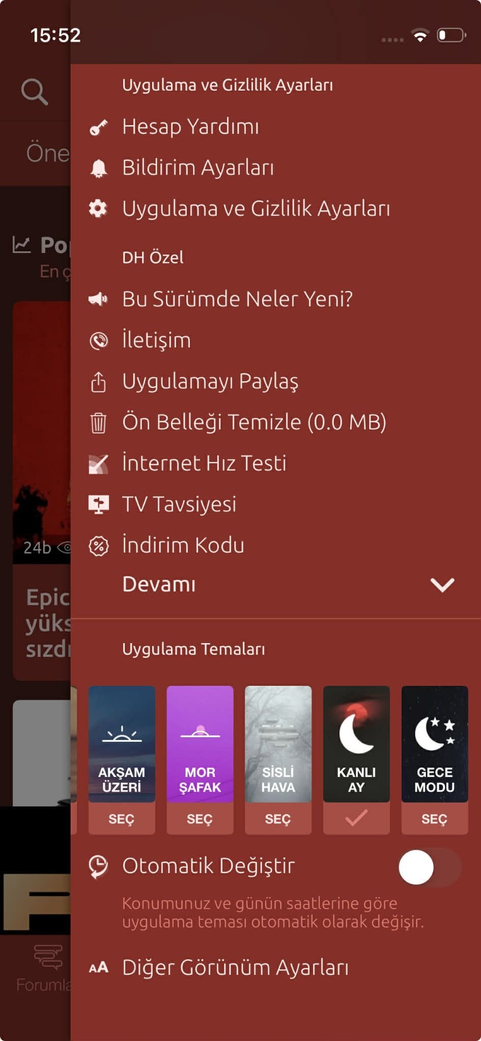 DonanımHaber iOS uygulamasına 5 yeni tema seçeneği eklendi
