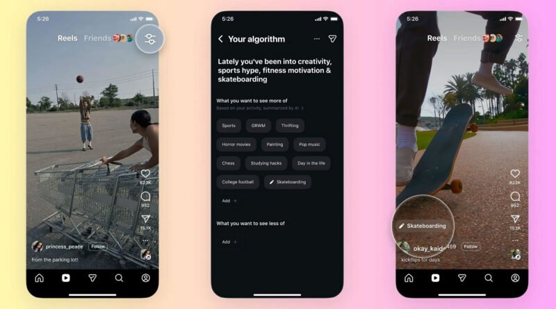 Instagram, Reels için yeni algoritma özelleştirme sistemini hayata geçirdi