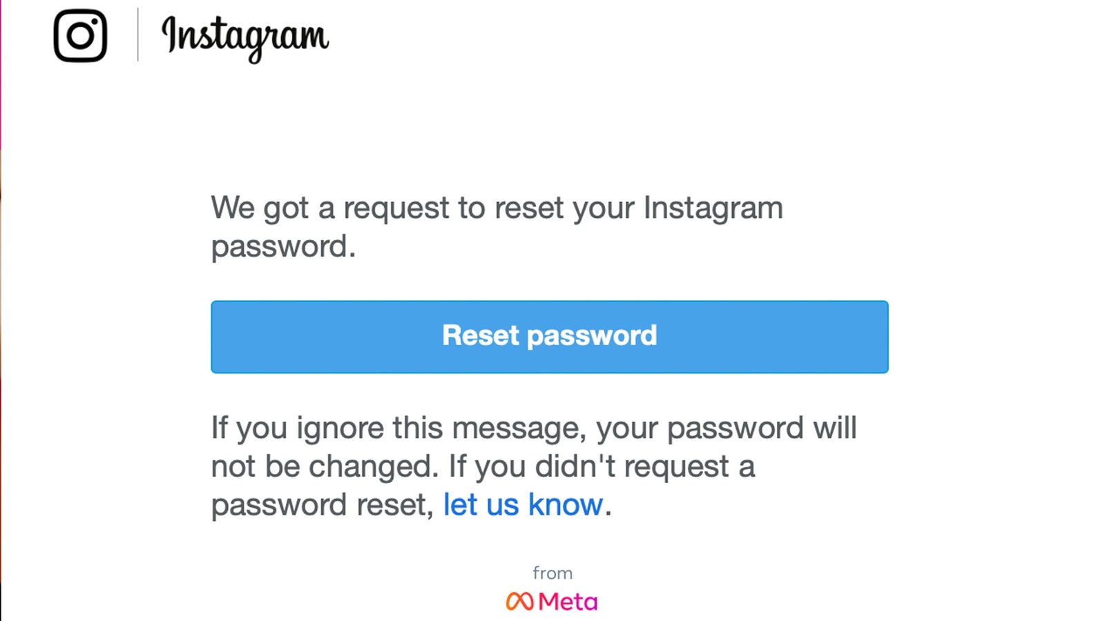 Instagram şifre sıfırlama saldırısı hesaplar güvende açıklaması