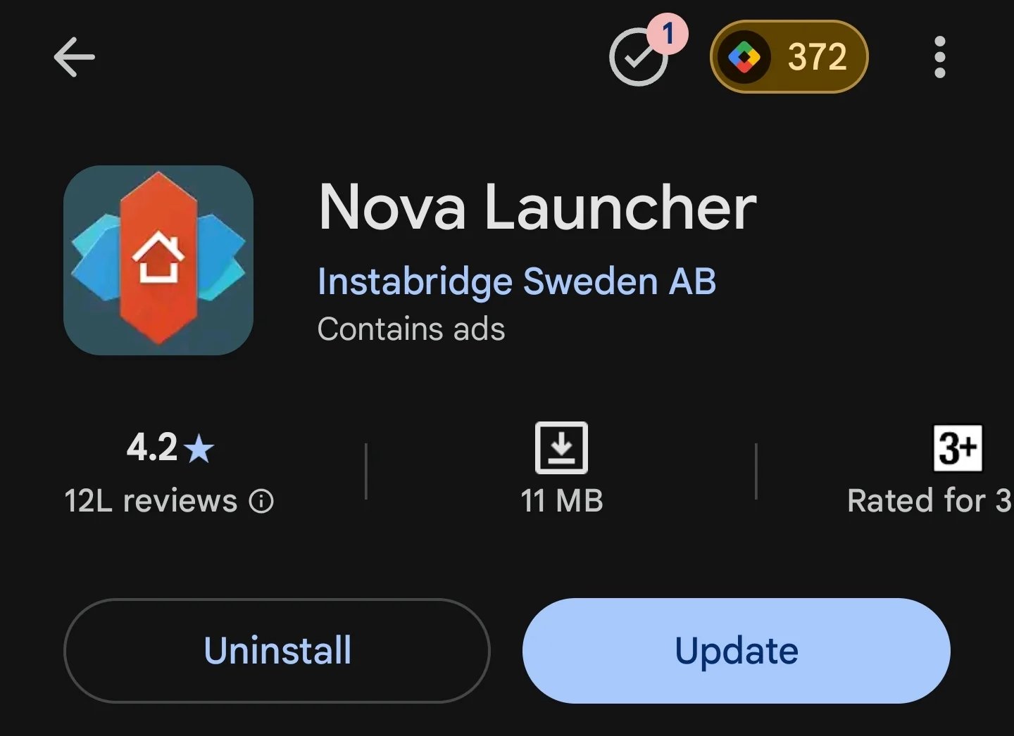 nova launcher android güncelleme
