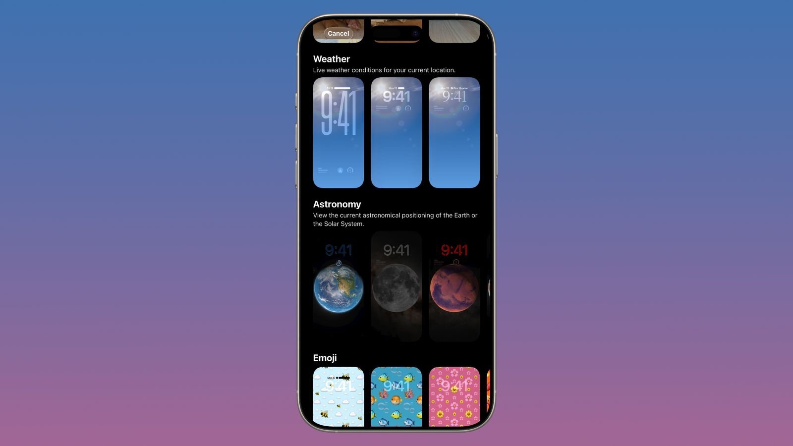 iOS 26.3 yeni duvar kağıdı galerisi