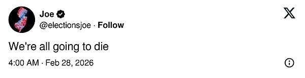 "Hepimiz Öleceğiz."