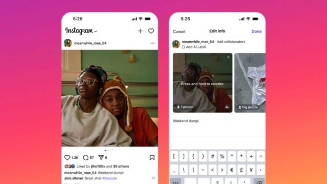 Instagram, paylaşımlardaki sıranın değiştirilmesine artık olanak tanıyor.