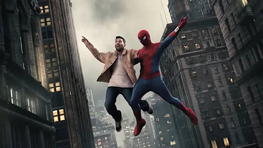 Lionel Messi, Spider-Man ile Havada Uçuyor!