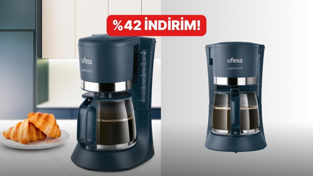 Güne Taze Kahve Aromasıyla Başlamak İsteyenler İçin: Ufesa Capriccio Filtre Kahve Makinesi İndirimde!