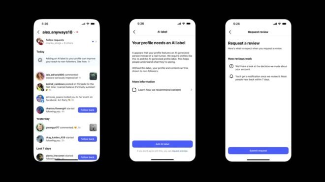 Instagram, yapay zeka tarafından oluşturulan içerik üreten hesapların bunu açıkça belirtmelerini talep ediyor.