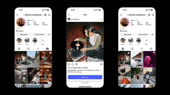 Instagram, etiketlenilen paylaşımların artık ana profil ızgarasında yer almasına izin veriyor.