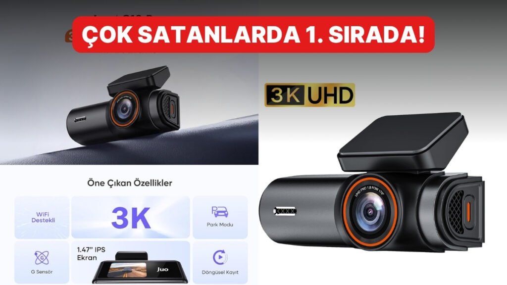 Juo C10 Pro 3K UHD Araç Kamerası ile Yolculuğunuzu Güvence Altına Alın, Şimdi İndirimde!